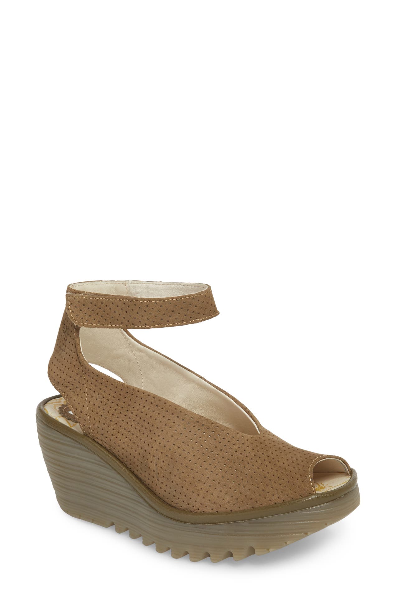 FLY London | Yala Perforated Leather Sandal | Nordstrom Rack