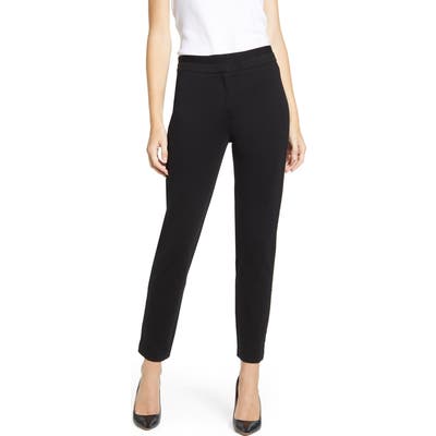 Anne Klein Faux Suede Panel Compression Leggings, Black