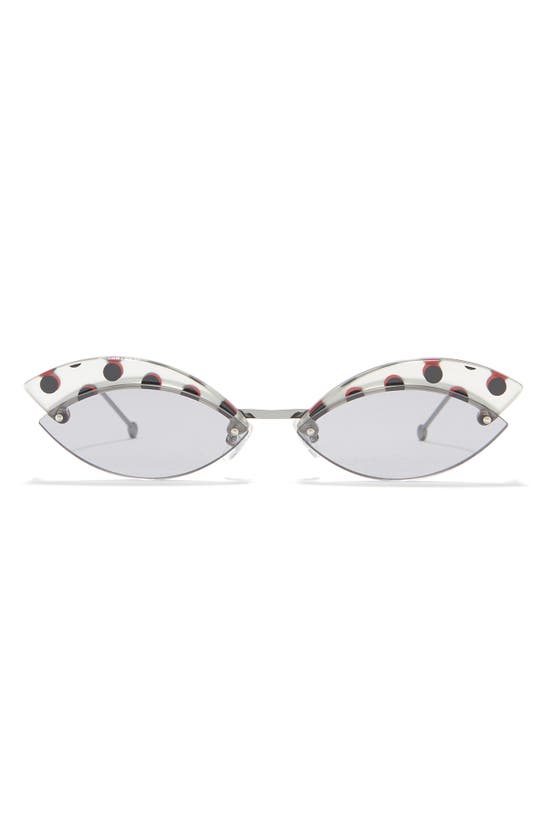 Fendi 58mm Cat Eye Sunglasses In Silver | ModeSens display picture 3