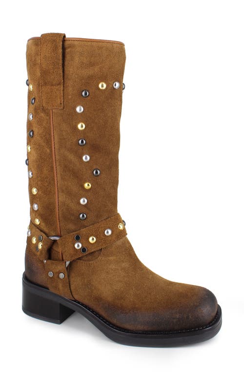 Shop Ziginy Cinnia Studded Water Resistant Boot In Tan