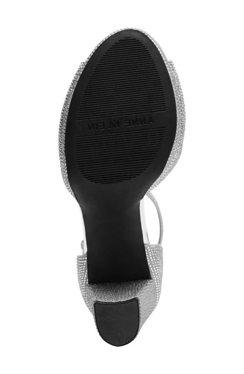 Anne Klein Women's Vista Embellished Platform Dress Sandals In Silver Crystal