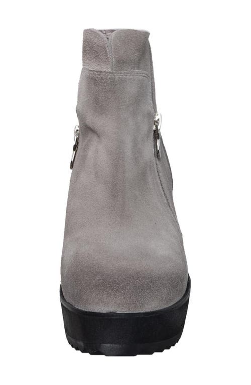 Antelope Joely Lug Sole Bootie In Light Grey