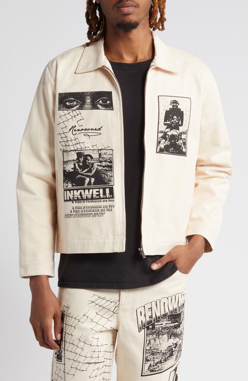 All Seeing Denim Mechanic Jacket in Off White