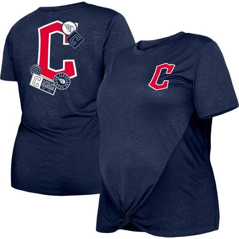 Women's New Era White Chicago Cubs Plus Size 2-Hit Front Knot T-Shirt