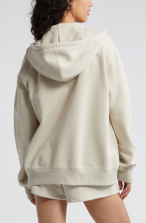 Shop Bp. Oversize Zip Fleece Hoodie In Beige Pumice