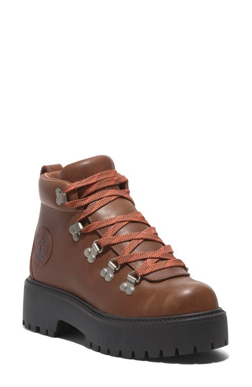 Timberland Stone Street Platform Boot in Rust Full Grain 