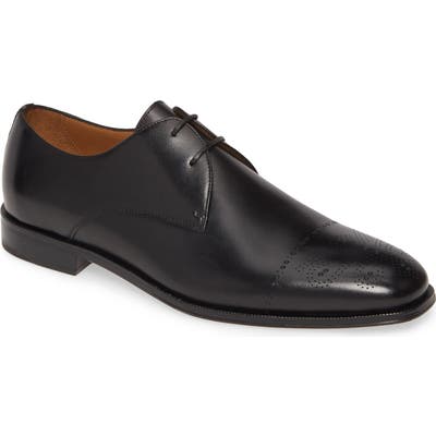 Boss Newport Medallion Toe Derby, Black