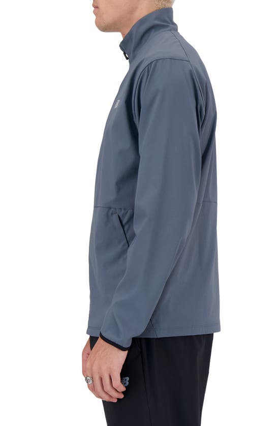 Shop New Balance Athletics Stretch Woven Jacket In Graphite