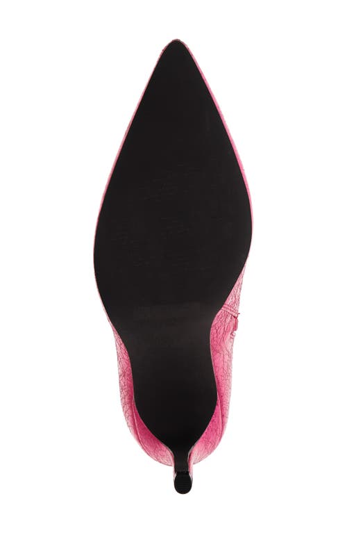Mia Mardi Pointed Toe Bootie In Hot Pink