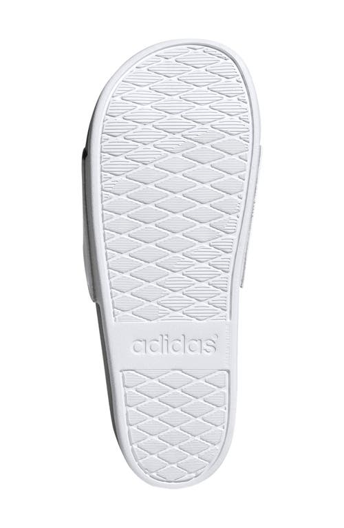 Shop Adidas Originals Adidas Gender Inclusive Adilette Comfort Sport Slide Sandal In White/black/grey