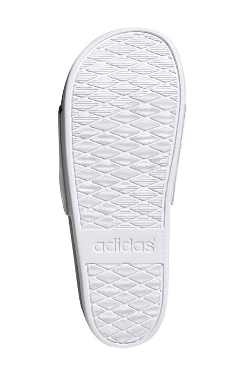 Adidas Originals Adidas Gender Inclusive Adilette Comfort Slide Sandal In White/black/grey