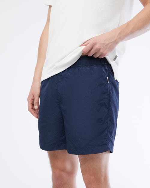 Onia Nylon Crinkle 5" Swim Trunk In Deep Navy