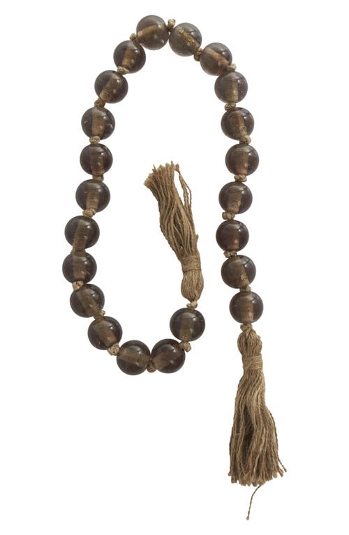 Willow Row Bohemian Glass Beaded Tassel Garland In Dark Brown