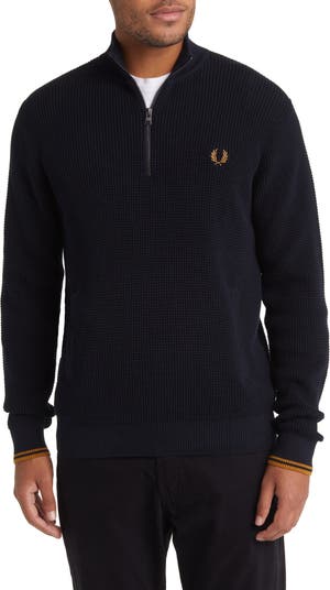 Fred Perry Thermal Knit Half-Zip Sweater | Nordstrom