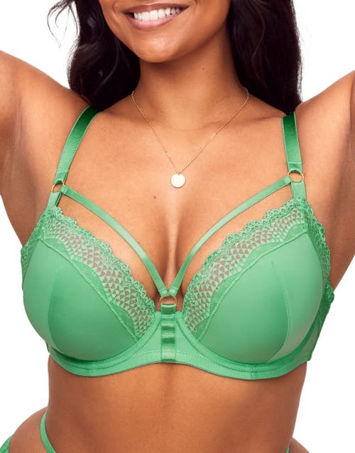 Adore Me Marca Contour Plunge Bra In Medium Green