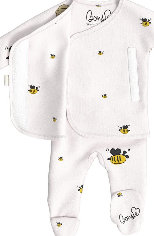 Shop Bonsie Baby Skin To Skin Footie In Bees/honey