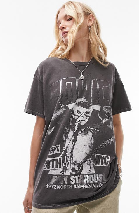 Bowie Oversize Cotton Graphic T-Shirt