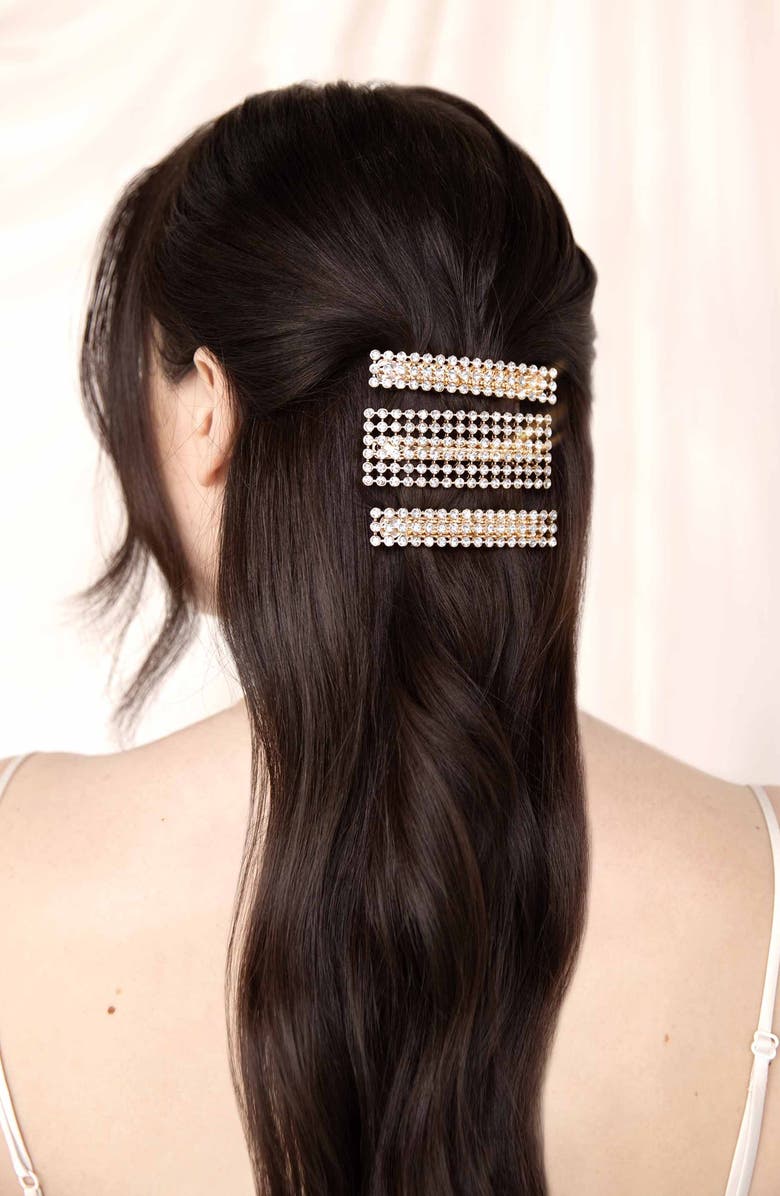 Ettika Assorted 3Pack Crystal Barrettes Nordstrom