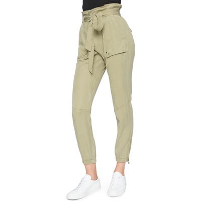 Pam & Gela Paperbag Waist Pants, Beige