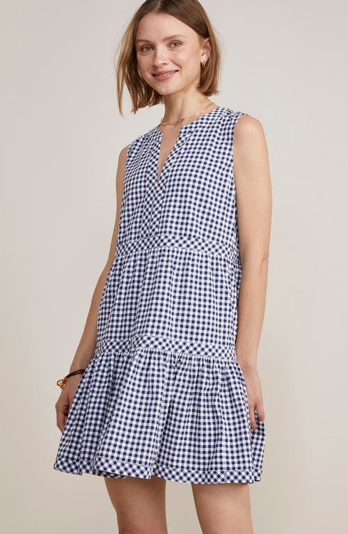 Shop Vineyard Vines Harbor Stripe Seersucker Sundress In Vineyard Navy/white