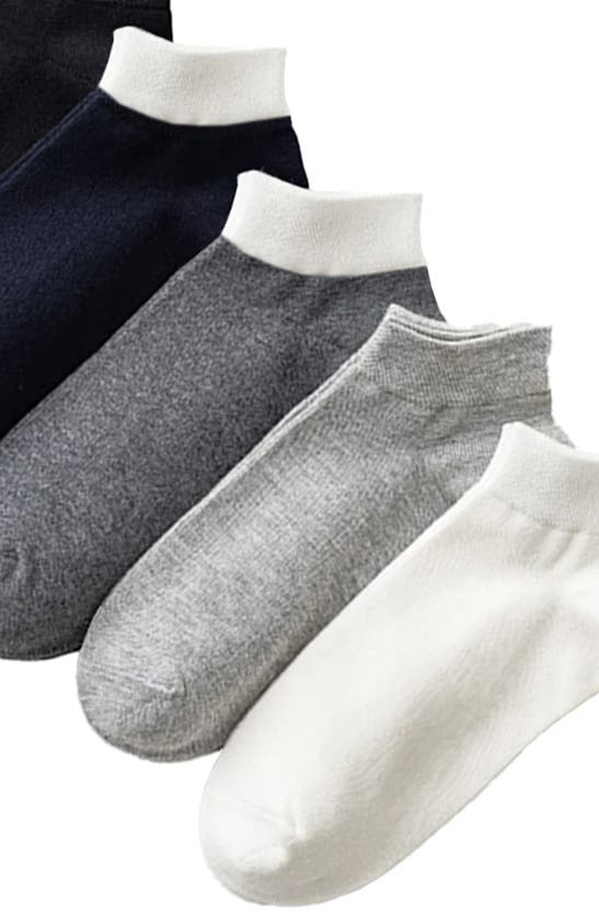 Shop Stems Colorblock Soft & Sport 5-pack Assorted Ankle Socks In Multi