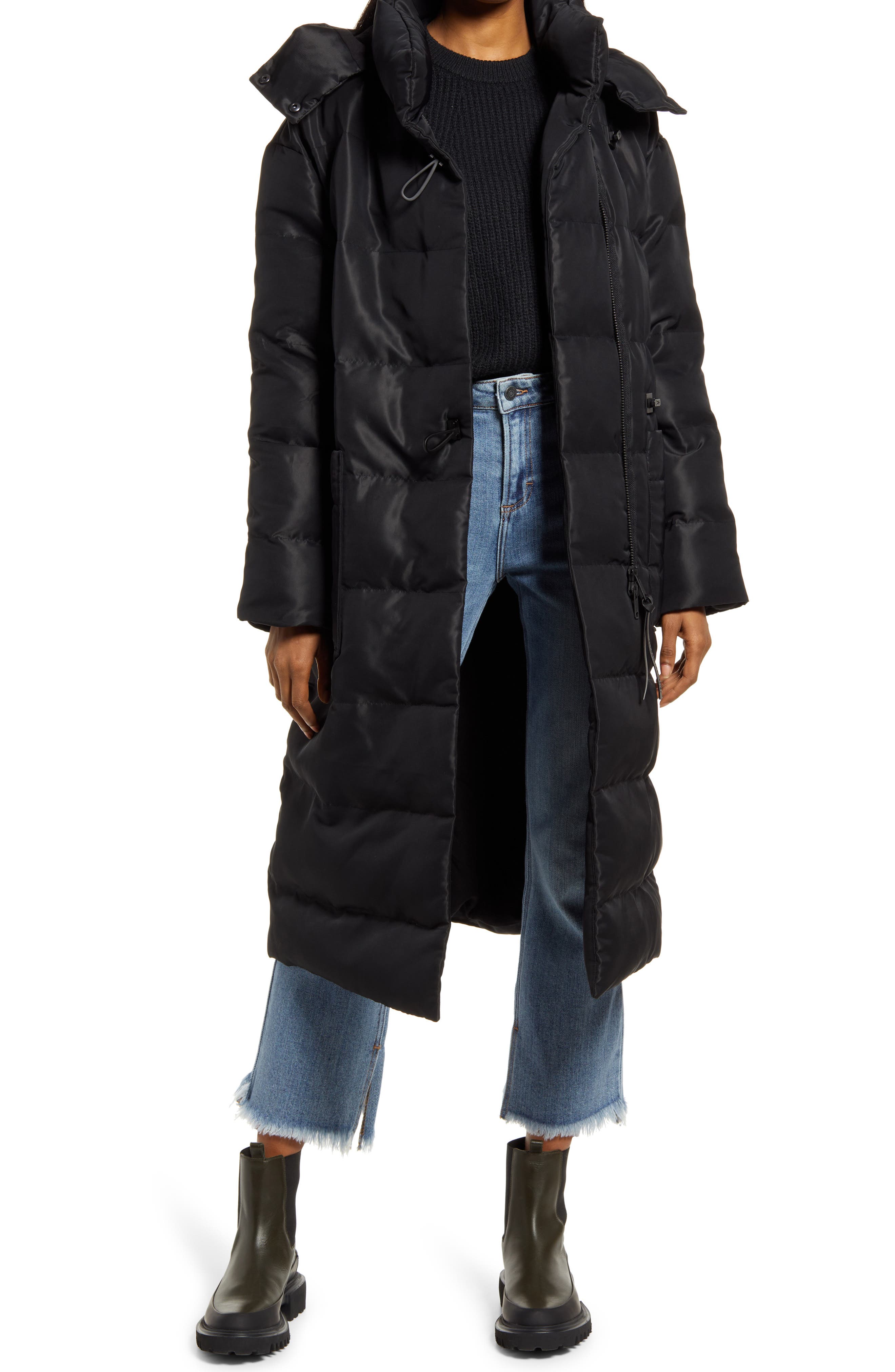 three quarter length quilted coats