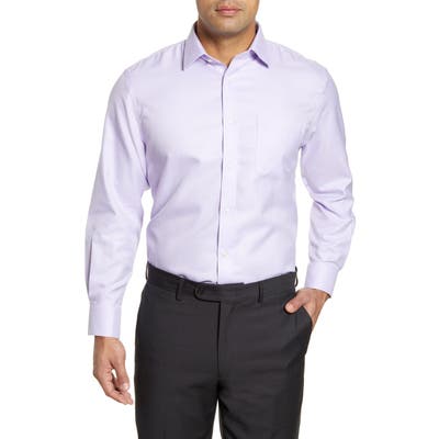 Nordstrom Shop Smartcare Traditional Fit Chevron Dress Shirt - Purple