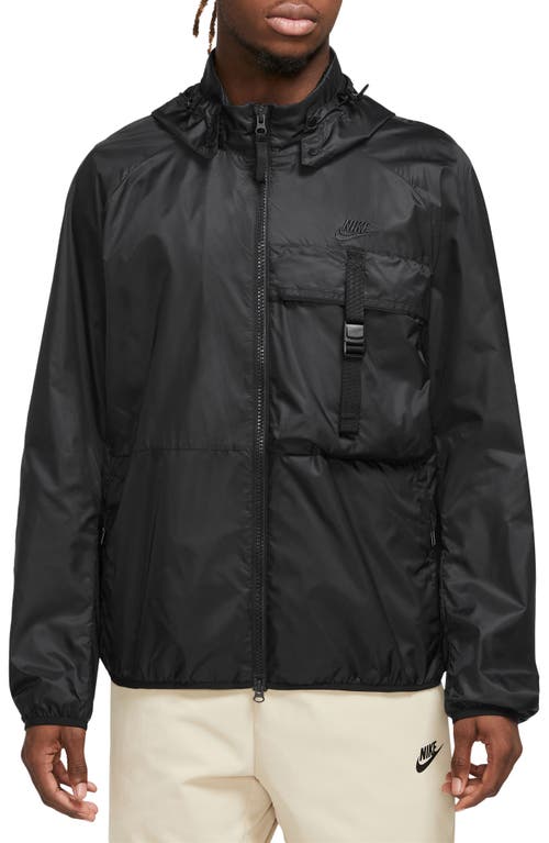 Shop Nike N24 Packable Recycled Polyester Jacket In Black/black