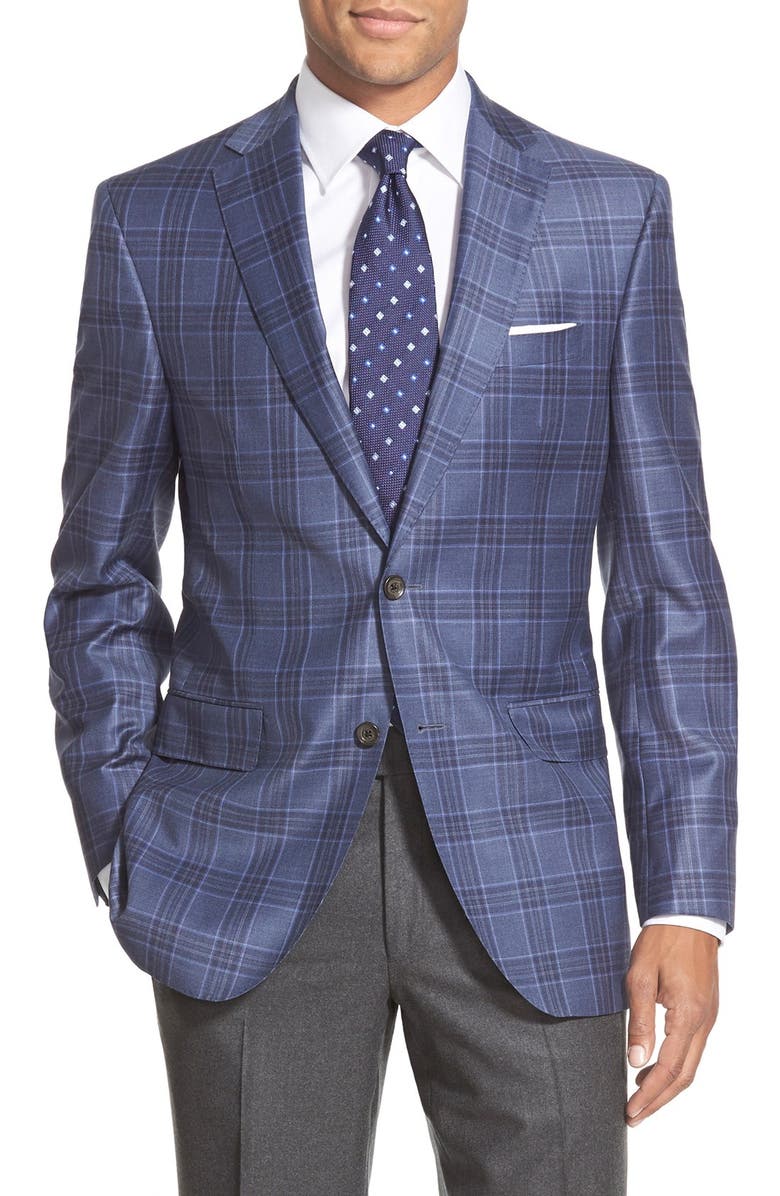 David Donahue 'Connor' Classic Fit Plaid Wool Sport Coat | Nordstrom