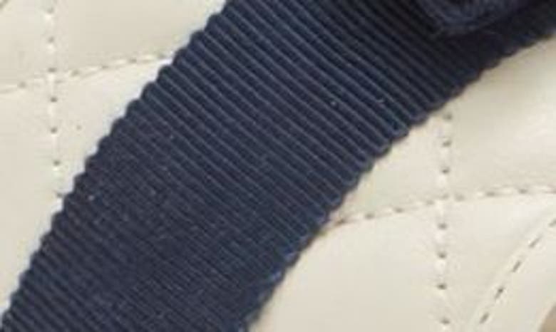 Shop Ferragamo Lovec Q Bow Quilted Slide Sandal In Mascarpone