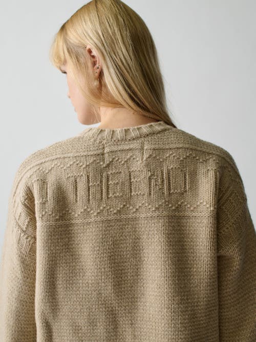 Lingua Franca The End Lace-up Guernsey Pullover In Linen