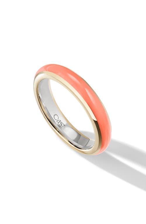 The Halo Stacking Ring in Peach