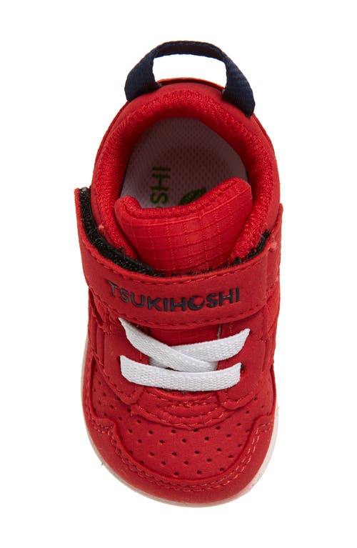 Shop Tsukihoshi Kids' Racer Washable Sneaker In Red/navy