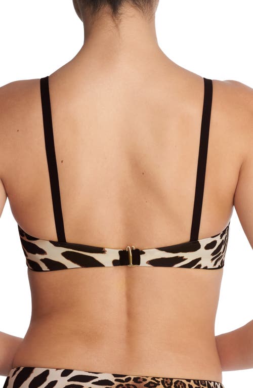 Natori Reversible Bikini Top In Luxe Leopard/black