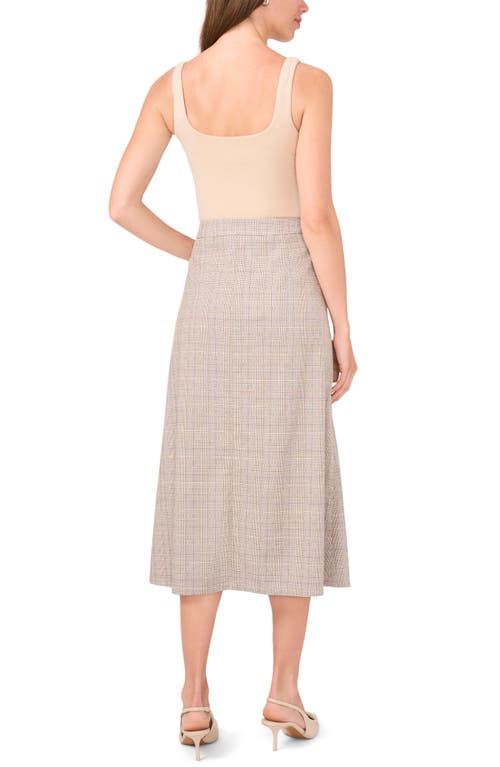 Shop Halogenr Halogen(r) Glen Plaid Midi Skirt In Warm Ash Brown