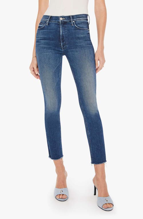 MOTHER The Dazzler Mid Rise Frayed Ankle Slim Jeans Cest La Vie at Nordstrom,
