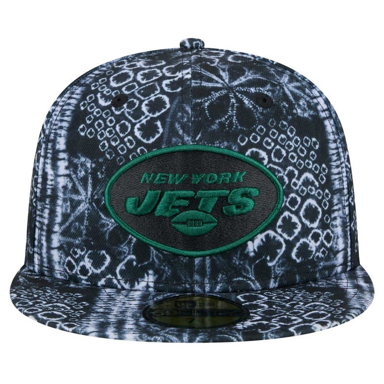 Shop New Era Black New York Jets Shibori 59fifty Fitted Hat