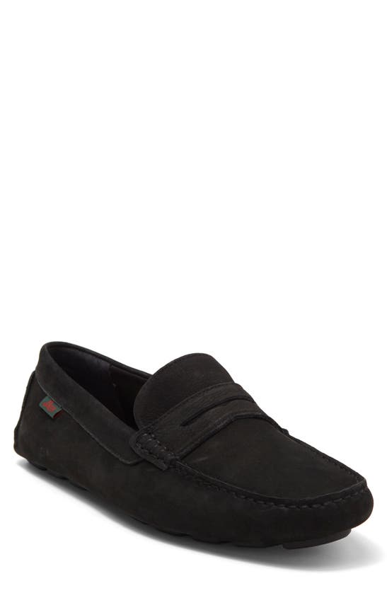 Bass Davis Penny Driver Loafer In Black
