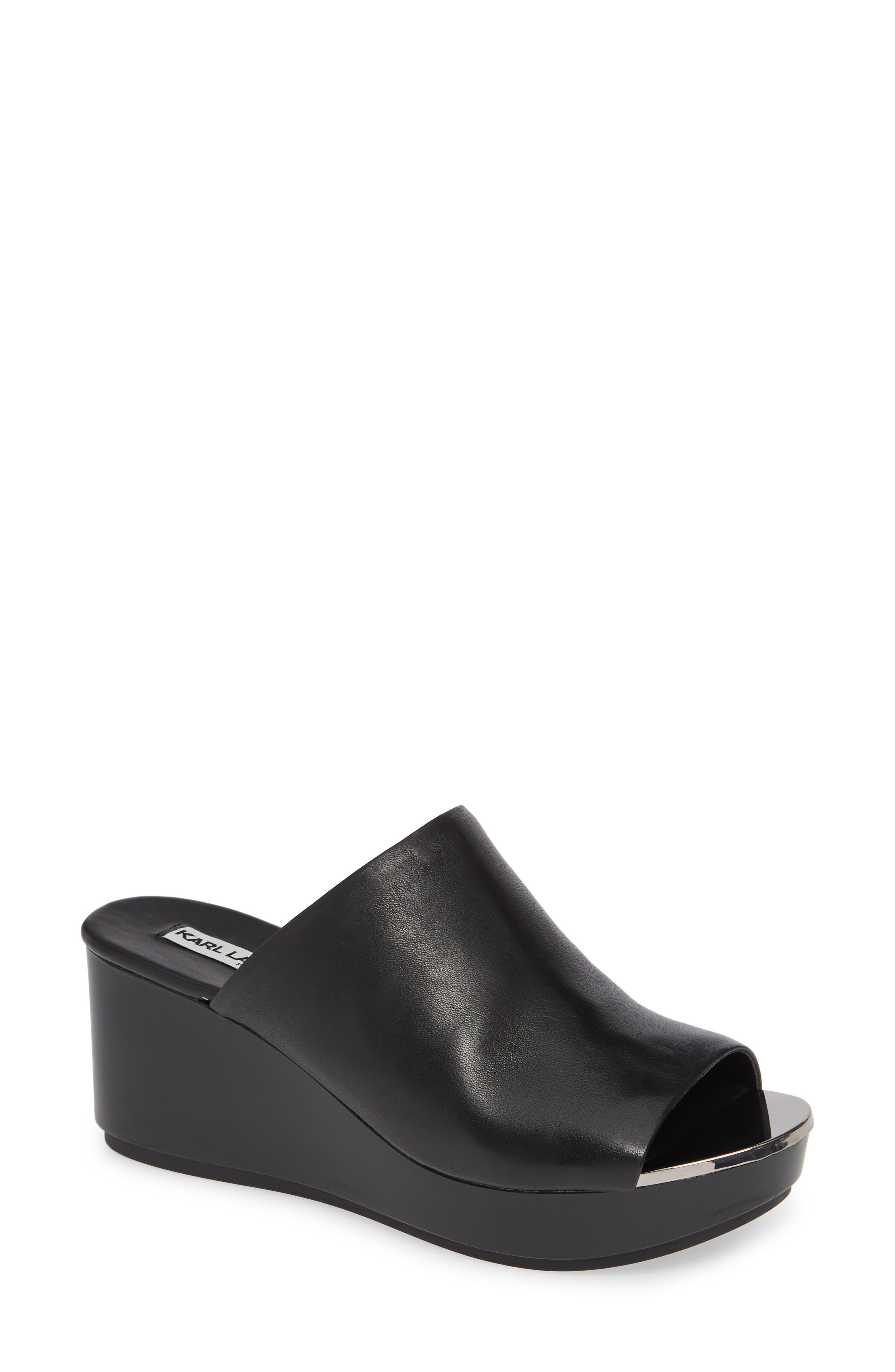 Karl Lagerfeld Paris Lyric Slide Sandal, Black