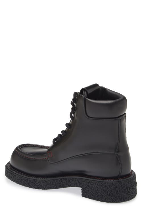 Ferragamo Colorado Lace-up Boot In Nero Nero Nero