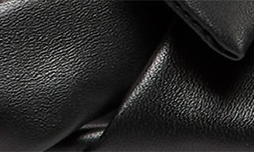 Stuart Weitzman Cece Twisted Leather Ring Slide Sandals In Black Leather