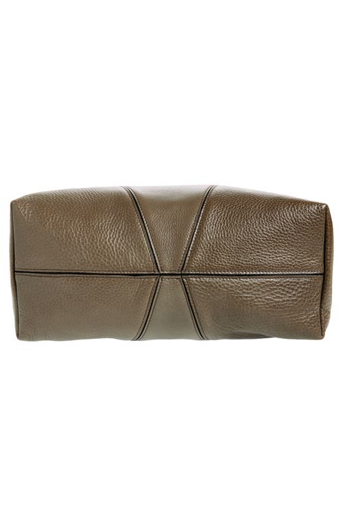 Chloé Large Spin Leather Tote In Flannel Grey