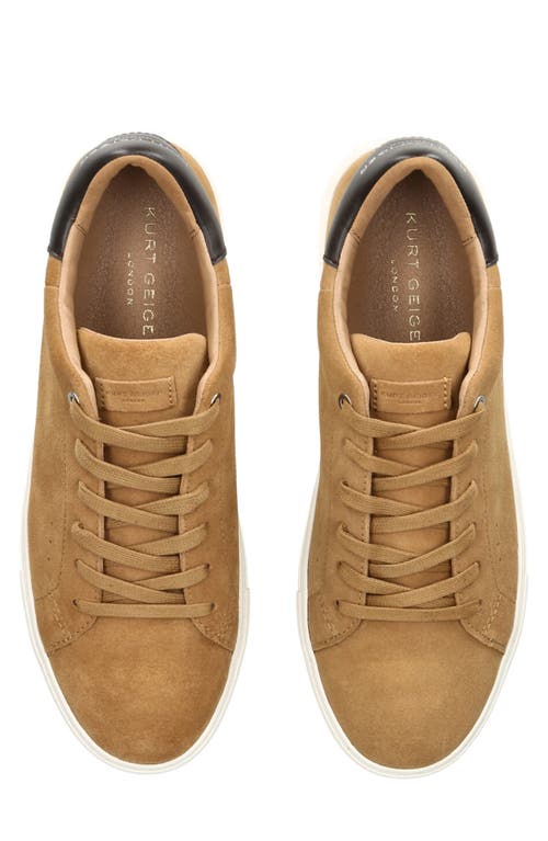 Kurt Geiger Laney Platform Suede Trainers In Light/pastel Brown