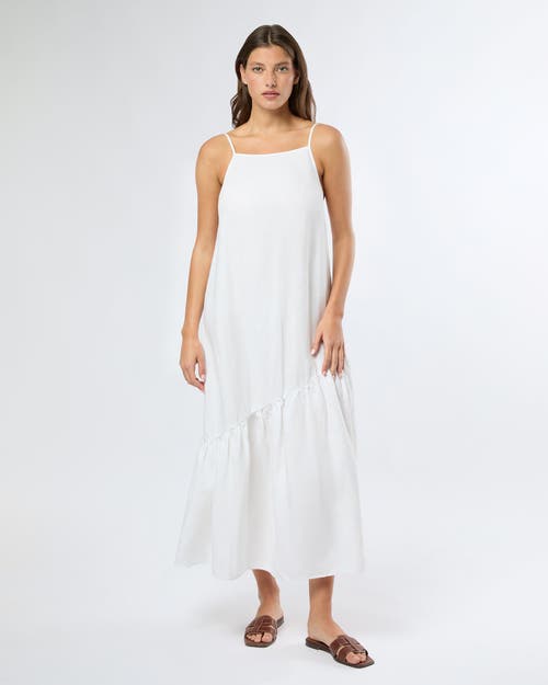 Onia Air Linen-blend Square Neck Tank In White