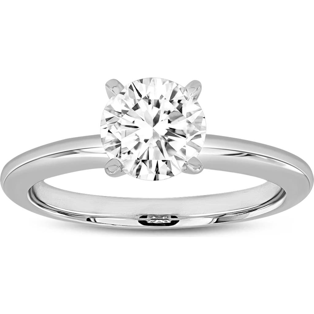Asany Love Grown Collection 14k White Gold Round Cut Lab Grown Diamond Solitaire Engagement Ring In 14k White Gold