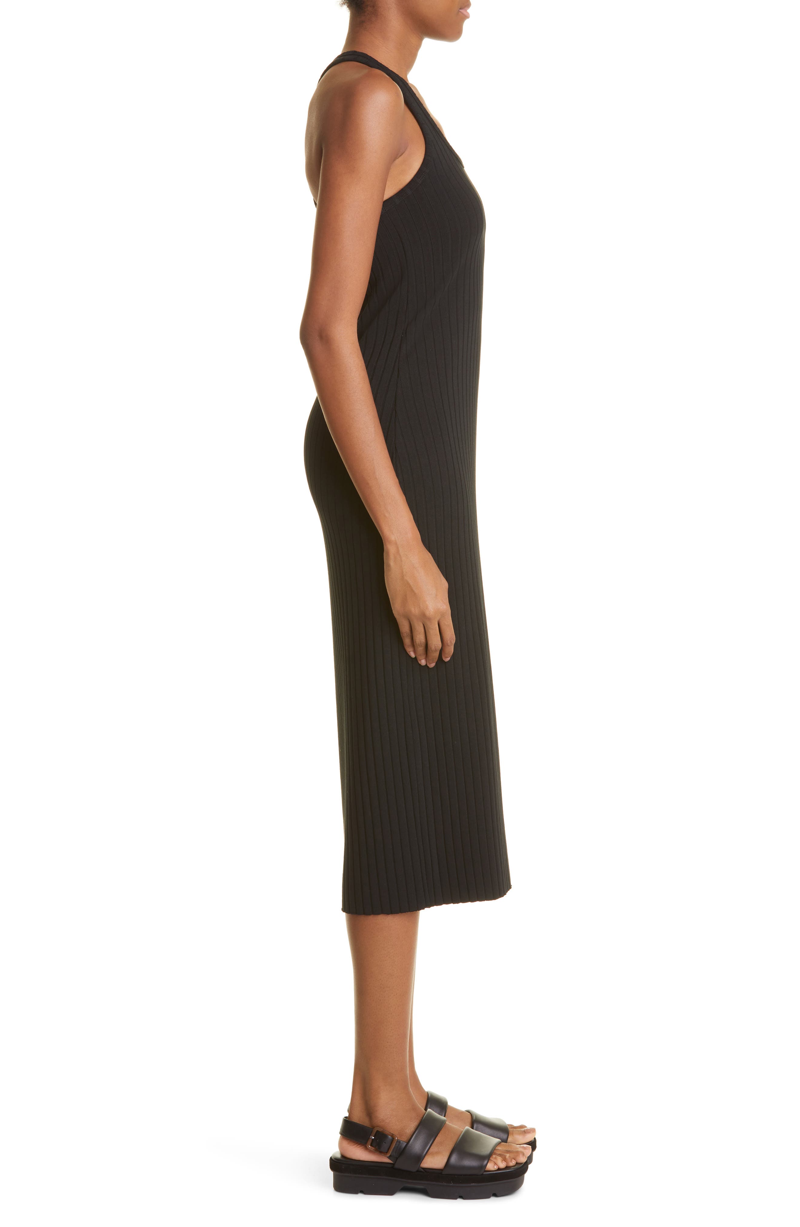 Vince Rib Knit Racerback Body-Con Dress 