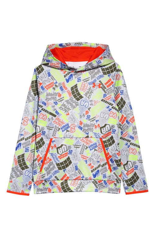 Under Armour Kids' Armour Fleece® Scribble Pullover Hoodie in Halo Gray