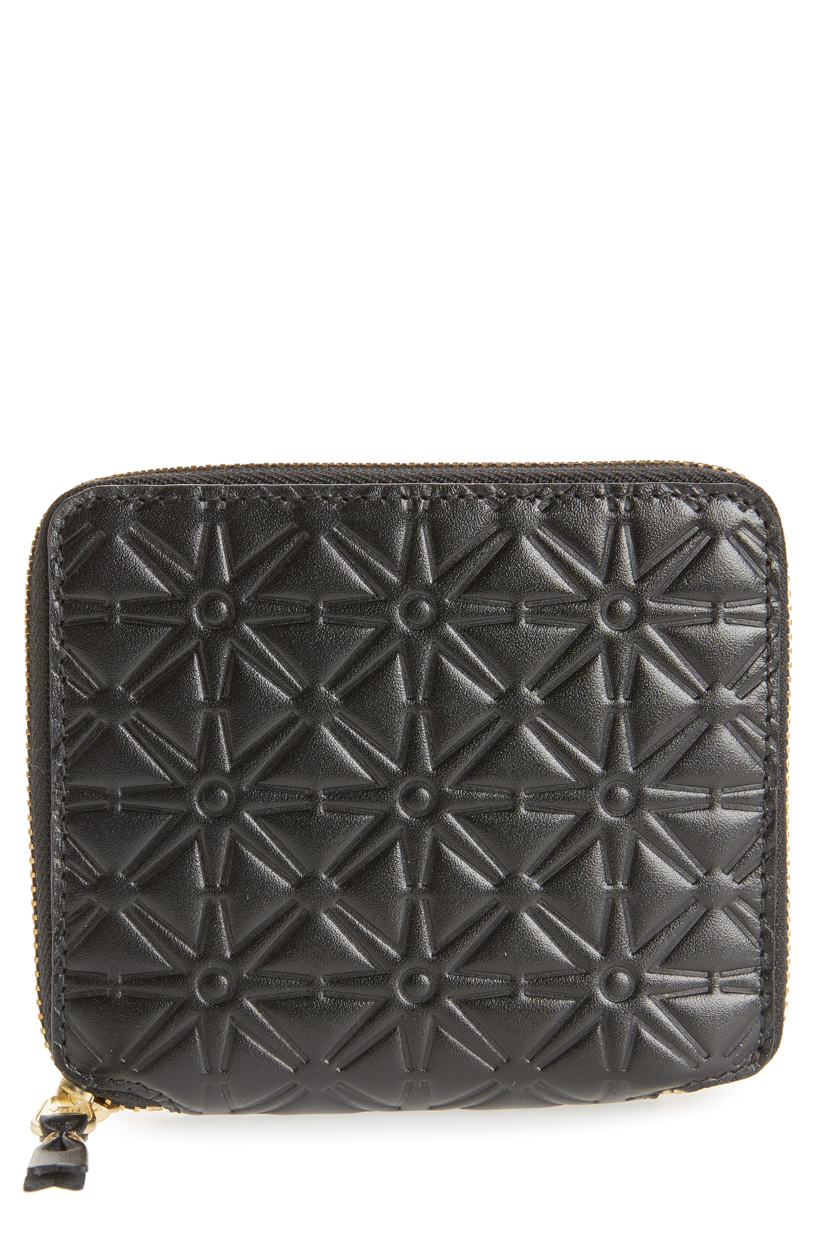 comme des garcons embossed wallet