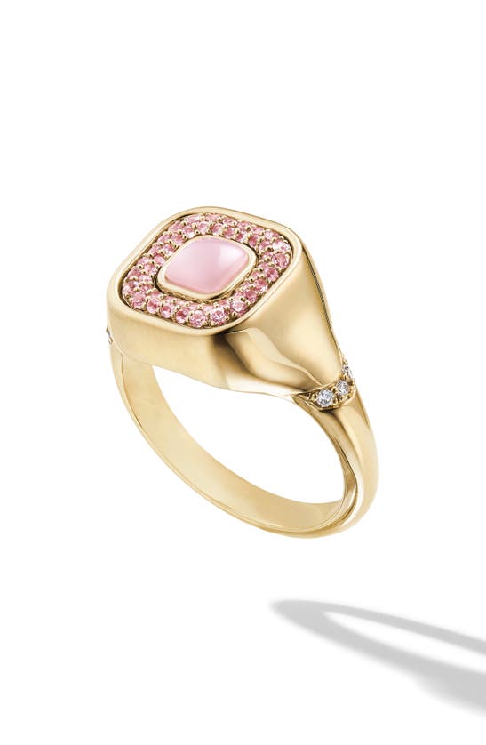 Shop Cast The Signet Flip Ring In Pink/gold