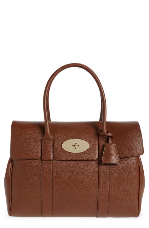 Leather satchel Saks Fifth Avenue Collection Brown in Leather - 25297142